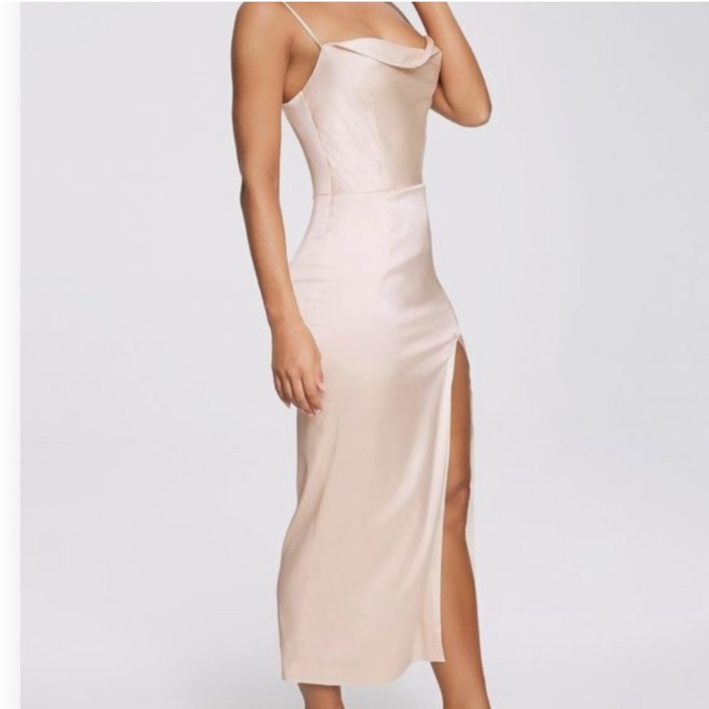 SOLD - MESHKI Kimberly Cowl Neck Dress - Ivory